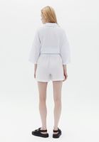 Women White Ultra High Rise Mini Shorts