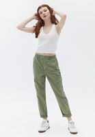 Women Green Carrot Fit Cargo Pants