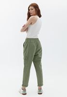 Women Green Carrot Fit Cargo Pants