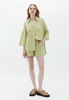 Women Green Cotton Oversize Shirt