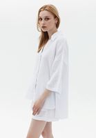 Women White Cotton Oversize Shirt