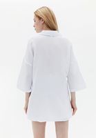 Women White Cotton Oversize Shirt