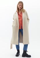 Women Orange Oversize Shirt with Pocket