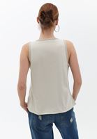 Women Cream Embroidered Singlet