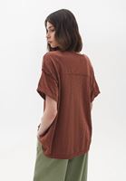 Women Brown Cotton Oversize Tshirt