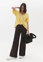 Women Yellow Cotton Oversize Tshirt