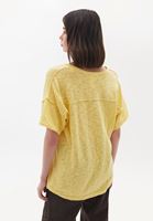 Women Yellow Cotton Oversize Tshirt