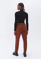 Women Brown Elasticated waistband cargo jogger pants