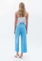 Women Blue Ultra High Rise Straight Fit Pants