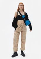 Women Beige Mid Rise Jogger Pants