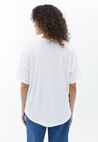 Women White Cotton Oversize Tshirt