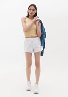 Women White Mid Rise Mini Shorts