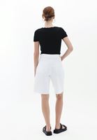 Women White Denim Bermuda Shorts