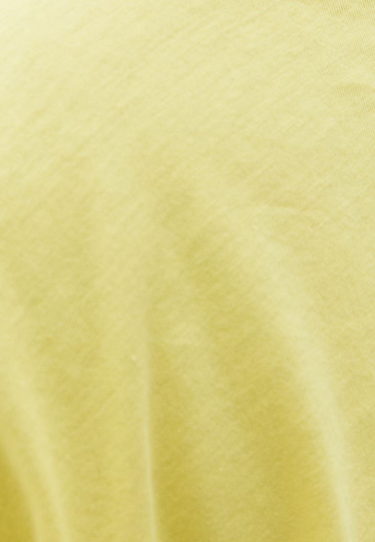Women Yellow Cotton Oversize Tshirt