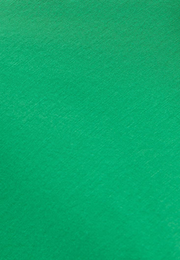 Women Green Cotton Oversize Tshirt