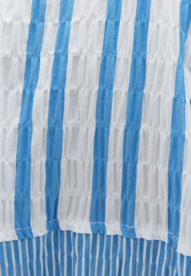 Women Mixed Oversize Striped Shirt
