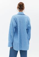 Bayan Çok Renkli Pamuklu Oversize Gömlek