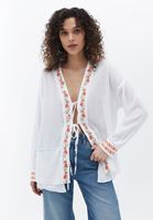 Women White Blouse with Tie-up Detail