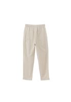 Women Cream High Rise Carrot Fit Pants