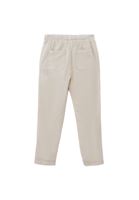Bayan Krem Yüksek Bel Carrot-Fit Pantolon
