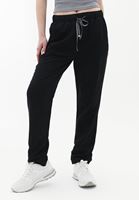 Bayan Siyah Yüksek Bel Carrot-Fit Pantolon