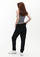 Bayan Siyah Yüksek Bel Carrot-Fit Pantolon