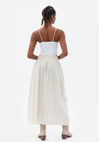 Women Cream High Rise Maxi Dress