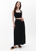 Women Black High Rise Maxi Dress