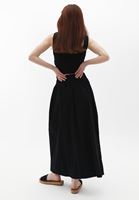 Women Black High Rise Maxi Dress