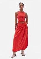 Women Red High Rise Maxi Dress