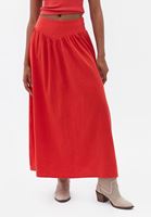 Women Red High Rise Maxi Dress