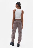 Women Beige Cargo Pants with Belt Detail