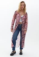 Women Mixed Loose Fit Kimono with Tie Up Detail