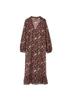 Bayan Çok Renkli Düğme Detaylı Tül Kimono