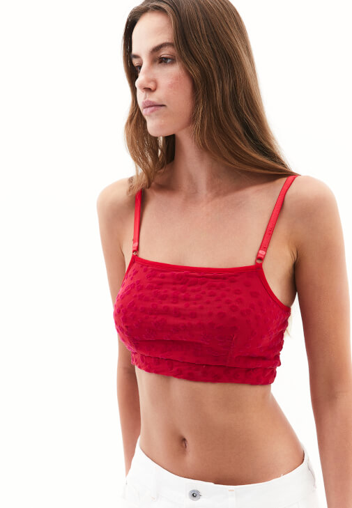 Askılı Crop ve Pantolon Kombini