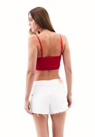 Askılı Crop ve Pantolon Kombini