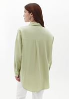 Women Green Oversize Poplin Shirt