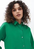 Women Green Cotton Loose Fit Shirt