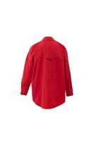 Women Red Oversize Shirt with Pocket