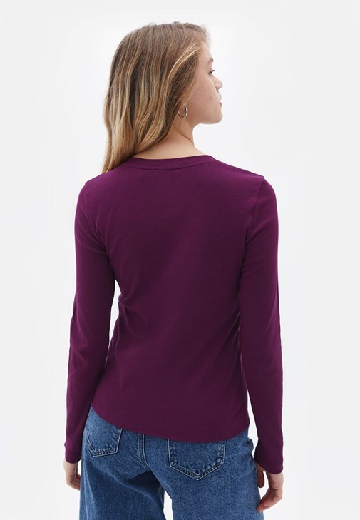 Pamuklu Tişört ve Loose-Fit Mont Kombini