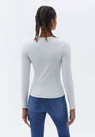 Women Cream Sweater with Cut-out Detail