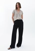Bayan Siyah Ultra Yüksek Bel Wide-Leg Pantolon ( TENCEL™ )
