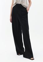 Bayan Siyah Ultra Yüksek Bel Wide-Leg Pantolon ( TENCEL™ )