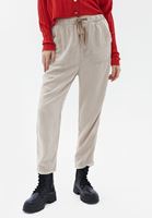 Women Beige Mid Rise Baggy Fit Pants