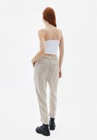 Women Beige Mid Rise Baggy Fit Pants