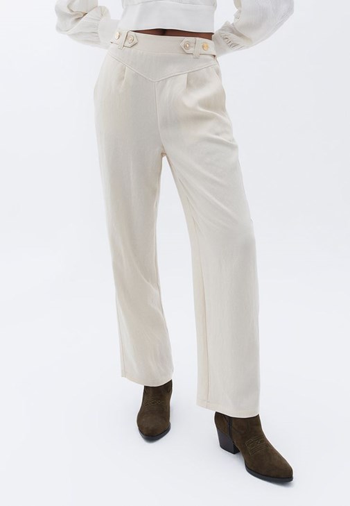 Oversize Cepli Gömlek ve Straight-Fit Pantolon Kombini