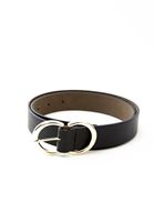 Women Black Buckled Belt