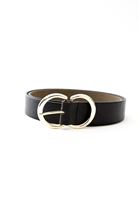 Women Black Buckled Belt
