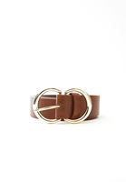 Women Brown Buckled Belt