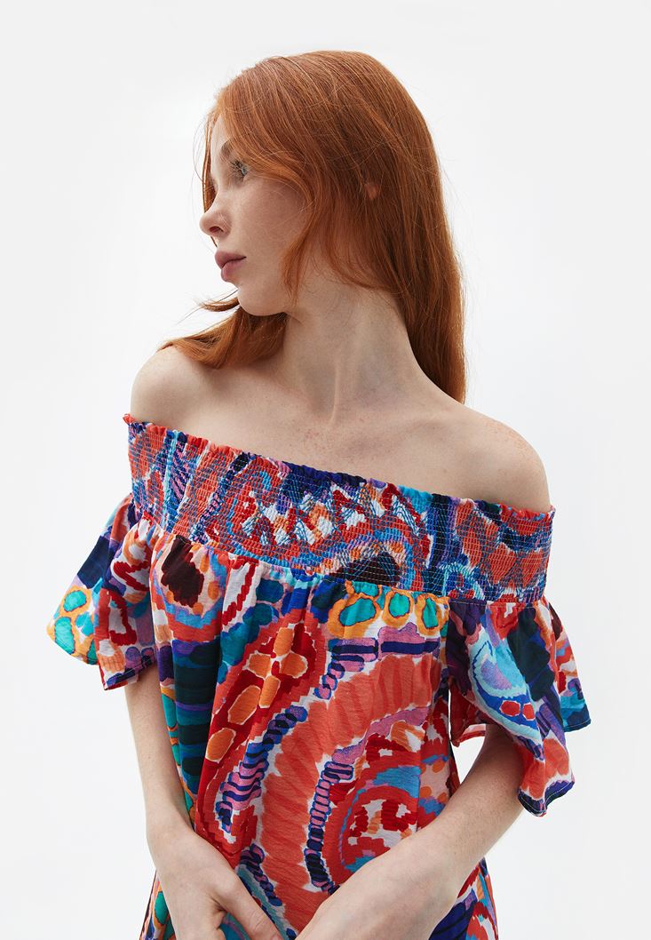 Women Mixed Loose Fit Maxi Dress